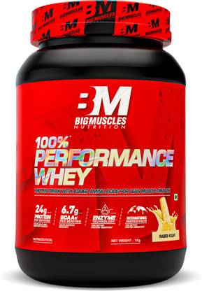 BIGMUSCLES NUTRITION Performance Whey Protein | 24g Isolate Whey Protein Blend | Enzyme Technology Whey Protein