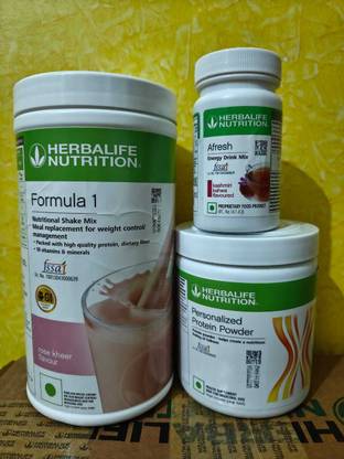 HERBALIFE WEIGHT LOSS COMBO ROSE KHEER SHAKE AFRESH KASHMIRI KHAWA PARTEIN POWDER 200GM Protein Shake