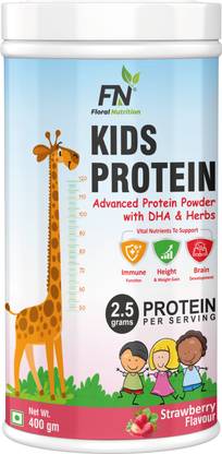 Floral Nutrition Kids Protein Powder with DHA,Vitamin-D for Growth,Immunity, Active & Strong Kid Protein Shake