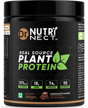 Dr.Nutrinect Plant Protein Powder Organic Pea & Brown Rice Isolate with 50 Vitamins & mineral Plant-Based Protein