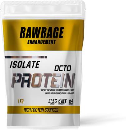 Rawrage Isolate Octo Protein for Complete Athlete Nutrition | For Men and Women Whey Protein
