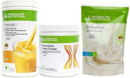 HERBALIFE FORMULA 1 MANGO FLAVOUR 500G+PP200G+SHAKEMATE 500G PROTEIN SHAKE Protein Shake