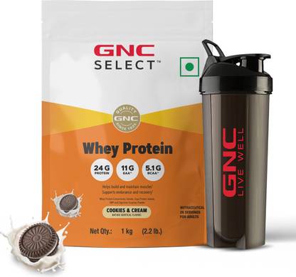 GNC 100% Whey Protein Powder With Free Shaker Whey Protein