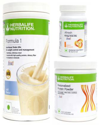 Herbalife Nutrition FORMULA-1 SHAKE KULFI-500 GM+PROTEIN POWDER -200 GM+AFRESH -PEACH-50 Protein Shake