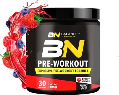BN BALANCE NUTRITION Supplement Drink Explosive Energy & Hyper Pumps(30 servings) Pre Workout