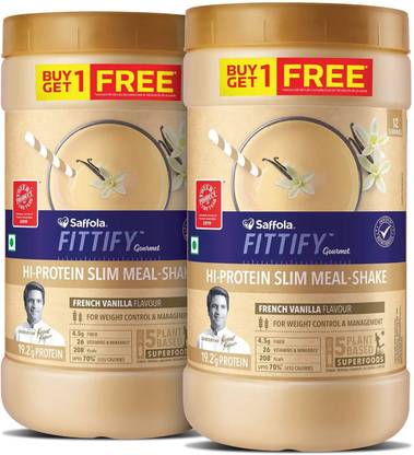 Saffola Fittify HI-Protein Weight Loss B1G1 Shake | 12 Servings Whey Protein