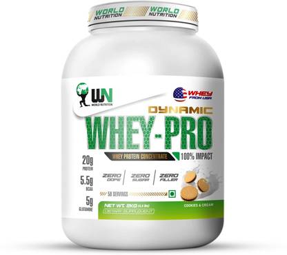 WORLD NUTRITION DYNAMIC WHEY-PRO | WHEY PROTEIN CONCENTRATE | BUILD LEAN MUSCLES | BODY GROW Whey Protein