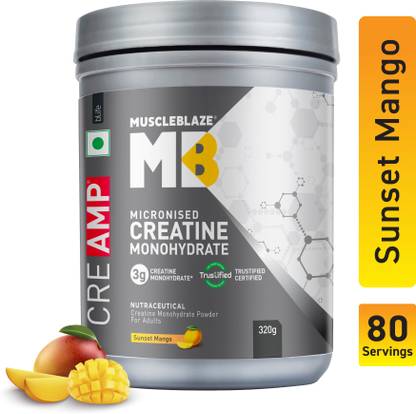 MUSCLEBLAZE Micronised Creatine Monohydrate CreAMP Powder, Trustified Certified Creatine