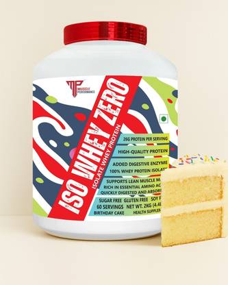 Muscle Performance ISO Whey Zero - High Protein Supplement Fast Digesting Muscle Gain Whey Protein