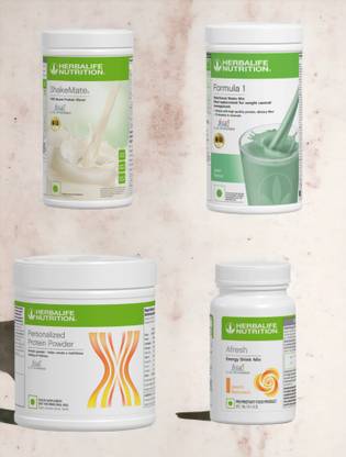 HERBALIFE F1 SHAKE MIX-PAAN,PEACH,SHAKEMATE AND PP-200GM (PACK OF 4) Protein Shake