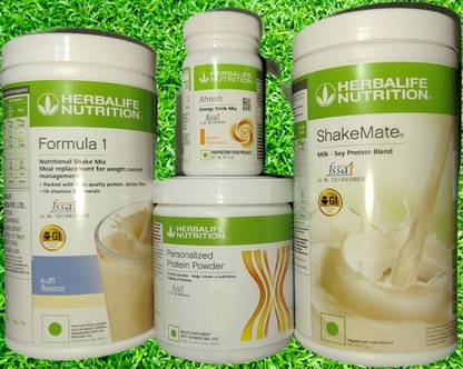 Herbalife Nutrition F1 SHAKE Kulfi + Protein Powder 200 G+ Shake Mate + Afresh - Peach Protein Shake