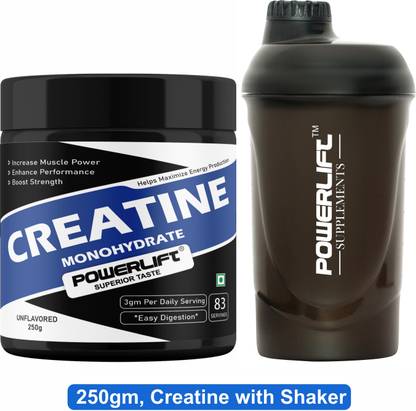 POWERLIFT Creatine Monohydrate with Shaker, Muscle Repair & Recovery, 83 servings Creatine