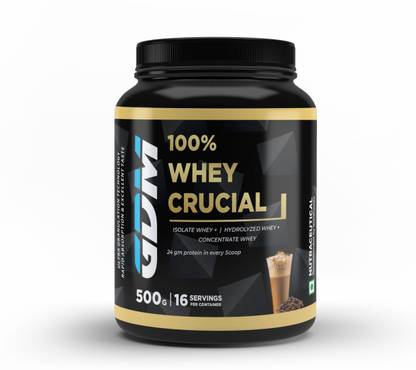gdm nutraceuticals llp Whey Crucial with Isolate, Hydrolyzed and Concentrate and 24g High Protein Whey Protein