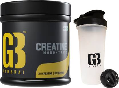 GymBrat Creatine Monohydrate, 83 Servings | Lab Tested +Shaker with Blender Ball Creatine