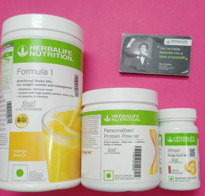 HERBALIFE Formula 1 Mango Flavour + Protein Powder 200 G+ Afresh Energy Drink- Ginger Protein Shake