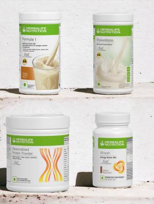 HERBALIFE F1 SHAKE MIX-BANANA,SHAKEMATE,PP-200GM AND ELAICHI (PACK OF 4) Protein Shake