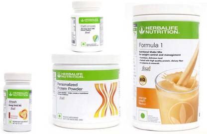 HERBALIFE Formula 1 Orange Flavor+ Protein Powder+ Cell U Loss Tablet + Afresh Cinnamon Protein Shake