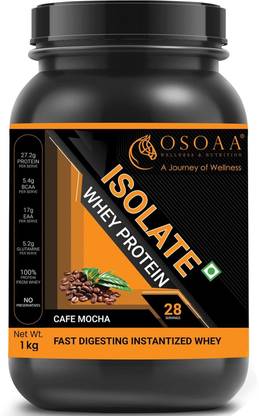 Osoaa 100% Whey Protein Isolate Caf� Mocha Supplement for Muscle Support & Recovery Whey Protein