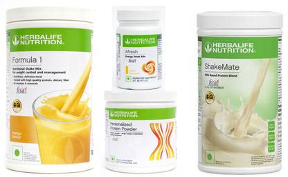 Herbalife Nutrition Formula 1 Mango + Protein Powder 200 Gram + Afresh Lemon + Shake Mate Protein Shake