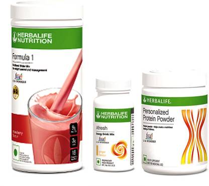 HERBALIFE FORMULA 1SHAKE STRAWBERRY &PROTIEN POWDER 200 G AFRESH ENERGY DRINK GINGER Protein Shake