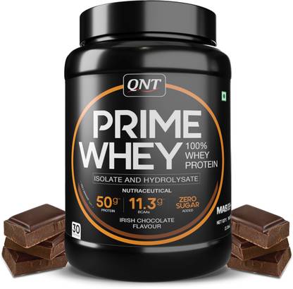 QNT Prime Whey, 100% Whey Protein with whey Isolate, 1kg, Irish Chocolate Whey Protein