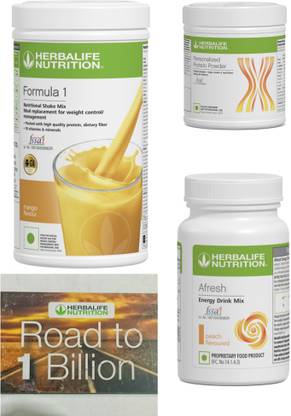 HERBALIFE Formula 1 Mango , PP Powder 200 G , Afresh Energy Mix - Peach Protein Shake