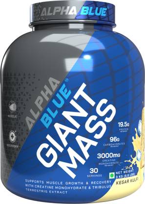 ALPHABLUE Giant Mass Supports Muscle Growth & Recovery With Creatine Monohydrate Weight Gainers/Mass Gainers