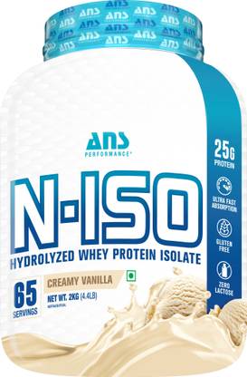 ANS PERFORMANCE ANS N-ISO Whey Protein Isolate Vanilla 2kg With Shaker and samples Whey Protein