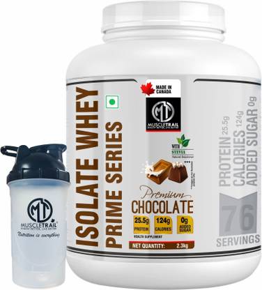 Muscle Trail Isolate Protein Powder|76 Servings|25.5gm Protein |124 Calories | Made In Canada Whey Protein