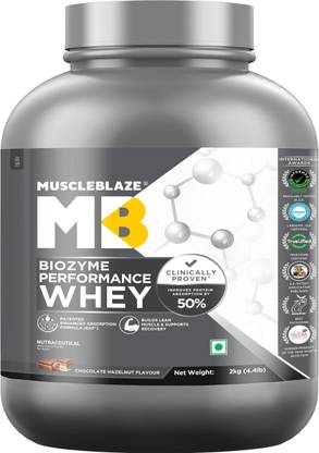MUSCLEBLAZE Biozyme Performance Whey Protein Powder, 25g Protein Per Scoop Whey Protein