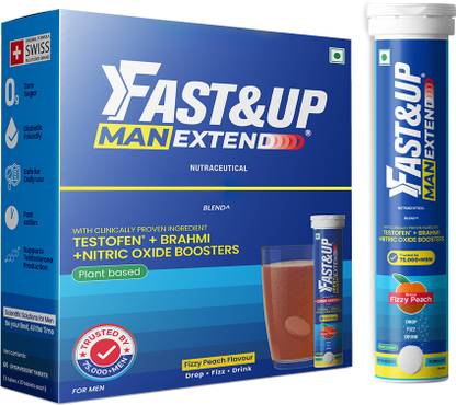 FAST&UP Man Extend | Nitric Booster & Energizing Blend for Prolonged Performance Pre Workout