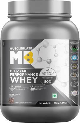 MUSCLEBLAZE Biozyme Performance Whey Protein Powder, 25g Protein Per Scoop Whey Protein