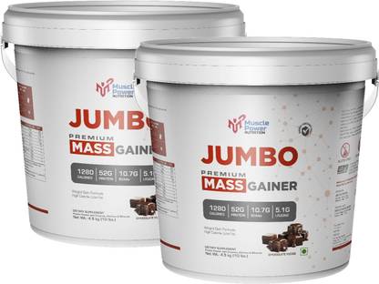Muscle Power JUMBO PREMIUM MASS GAINER 10LBS PACK OF 2 Weight Gainers/Mass Gainers