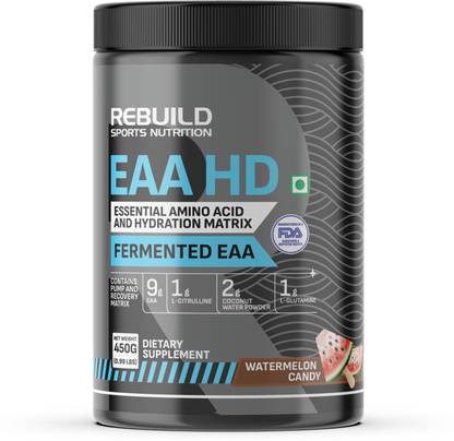 REBUILD SPORTS NUTRITION "Premium Fermented EAA HD: 30 Servings for Enhanced Performance" EAA (Essential Amino Acids)