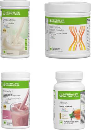 HERBALIFE F1 SHAKE MIX-ROSE KHEER.SHAKE MATE.PROTEIN POWDER AND TULSI (PACK OF 4) Protein Shake