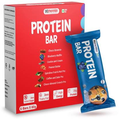 METTLE Blueberry Muffin Protein bars | Each 60g Bar | Protein Bars