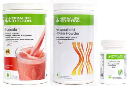 HERBALIFE Formula 1 Shake Mix Strawberry Flavor+ Protein Powder+Multivitamin (90 Tablets) Plant-Based Protein