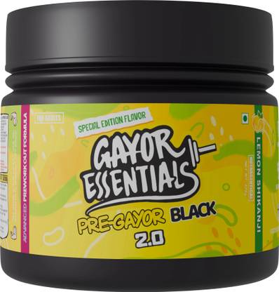 gayor essentials Pre Gayor Black 2.0 | Optimally Dosed Pre-Workout,300mg Caffeine, 52 Servings Pre Workout