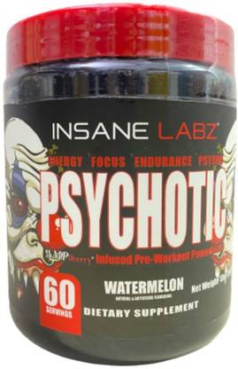 insane labz PSYCHOTIC PRE WORKOUT 60 SERVINGS + VERIFICATION CODE | WATERMELON FLAVOR|TOP Pre Workout