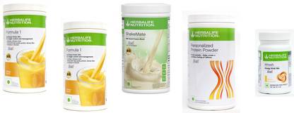 HERBALIFE Formula 1 Mango 2 PIECES + Protein Powder 400 G + Shake Mate + Afresh Lemon Protein Shake
