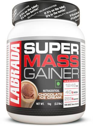 Labrada nutrition New Super Mass Gainer 1kg (1 kg, Chocolate Ice Cream) Weight Gainers/Mass Gainers