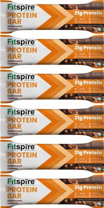 Fitspire Protein Bar - Butter scotch Caramel 60gm 20.5 gm Whey Blend Protein muscle gain Protein Blends