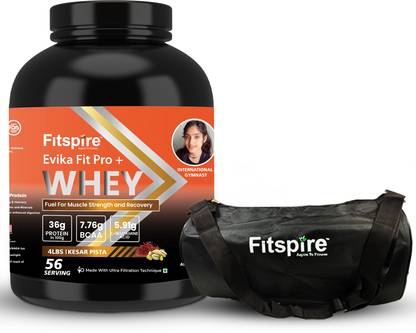 Fitspire Evika Fit Pro + Whey Protein with Gym Bag | 36g Protein per 100 serving | Whey Protein