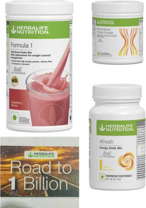 HERBALIFE Formula 1 Strawberry , PP Powder 200 G , Afresh Energy Mix - Lemon Protein Shake