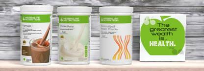 HERBALIFE F1 SHAKE MIX-CHOCOLATE,PP-400GM AND SHAKEMATE (PACK OF 3) Protein Shake