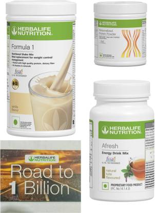 HERBALIFE Formula 1 Vanilla , PP Powder 200 G , Afresh Energy Mix - Tulsi Protein Shake