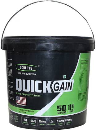 Sculpts Nutrition Quick Gain | Weight & Mass Gainer with Protein for Men & Women | Weight Gainers/Mass Gainers