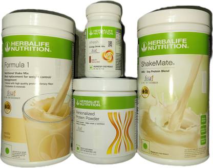Herbalife Nutrition Formula 1 Vanilla + Protein Powder 200 G+ Shake Mate + Afresh - Eilachi Protein Shake