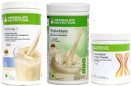 Herbalife Nutrition formula 1 kulfi 500g + shakemate 500g + protein powder 200g Plant-Based Protein