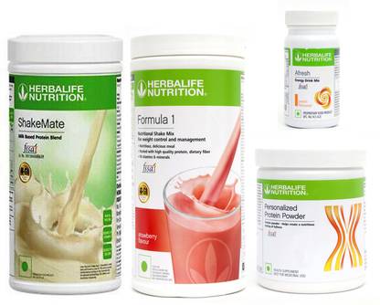 Herbalife Nutrition FORMULA1STRAWBERRY500PROTIEN 200 GAFRESHENERGYDRINK PEACH 50 +SHAKEMATE 500 G Plant-Based Protein